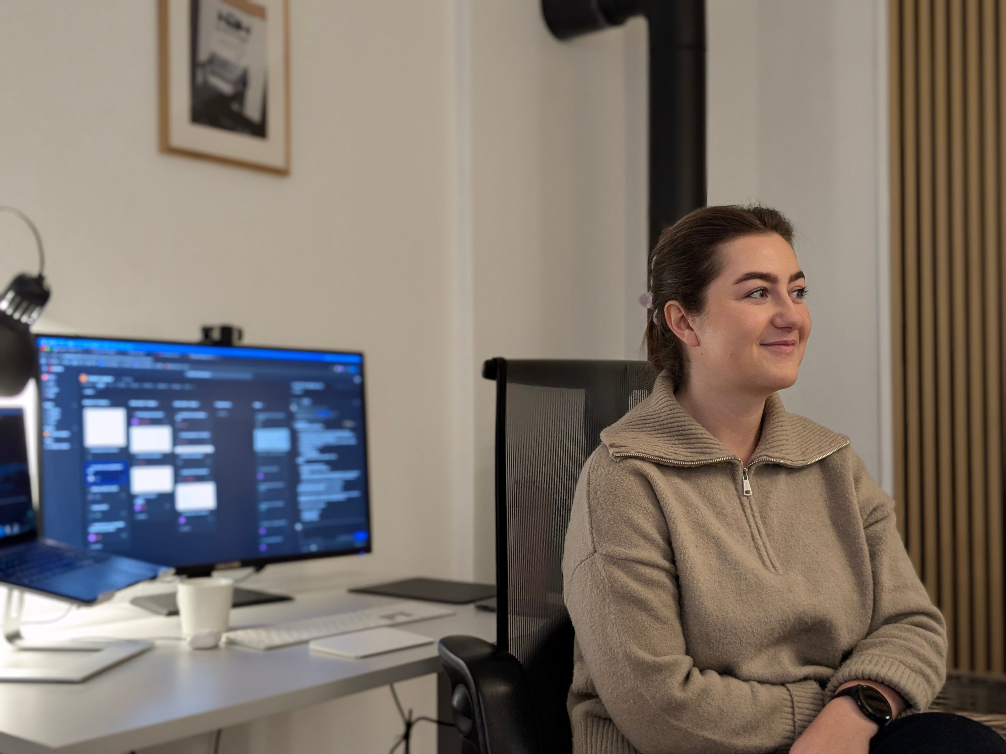 Person som ser til siden